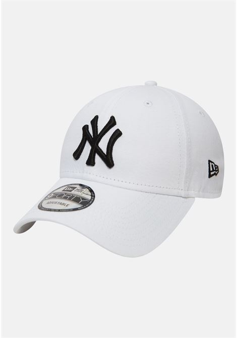 Berretto bianco per uomo e donna con ricamo logo Yankees NEW ERA | 10745455.